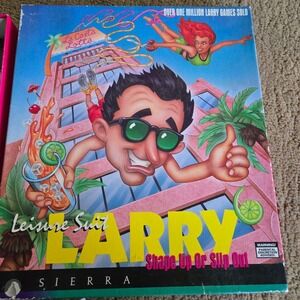 Leisure Suit Larry Shape Up or Slip Out Sierra PC Big Box CD-ROM 1994 Vintage